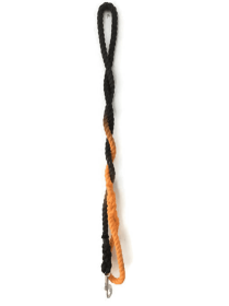 Rope Dog Leash (Color: Black and Orange Ombre, size: 4 FT)