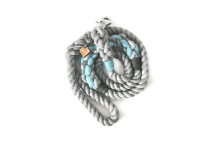 Rope Dog Leash (Color: Grey and Aqua 2, size: 6 FT)