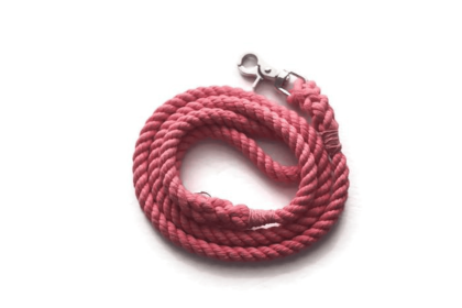 Single Color Rope Dog Leash (Color: Pink, size: 6 FT)