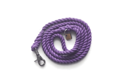 Single Color Rope Dog Leash (Color: Purple, size: 4 FT)