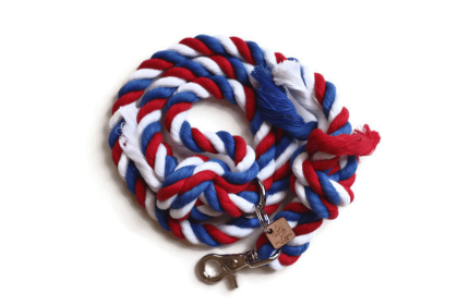 Knotted Rope Dog Leash (Color: American, size: 6 FT)