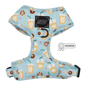 Adjustable Harness (Color: Sweets & Pawfee, size: large)