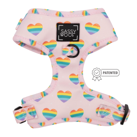 Adjustable Harness (Color: Paws of Love, size: XLarge)