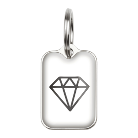 White Diamond (Color: White Diamond, size: Small (2.5cm x 1.5 cm))
