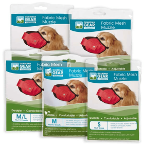 GG Fabric Mesh Muzzle (Color: Red, size: small)
